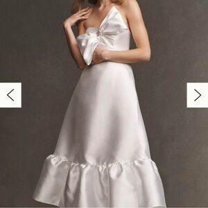Anthropologie Hutch Strapless Bow Dress - Women | Color: White | Size: 12 (US)